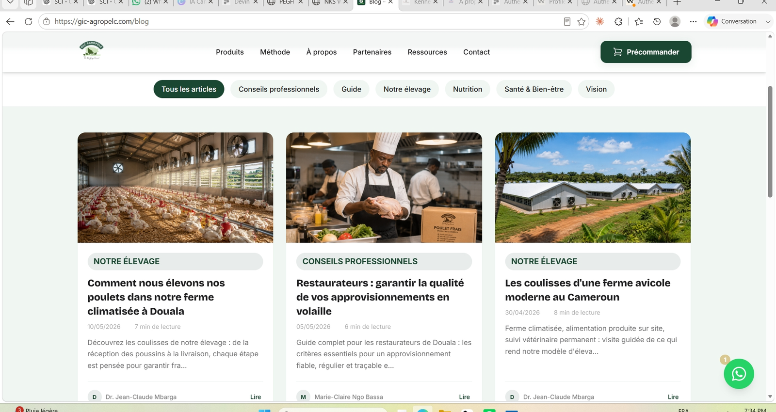 GIC Agropelc — Partenaires & contact