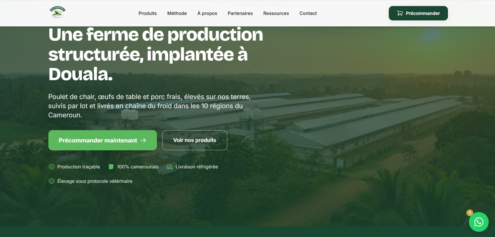 GIC Agropelc — aperçu du site