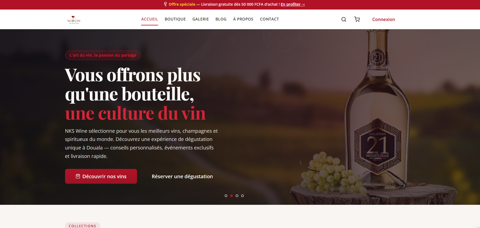 NKS Wine — aperçu du site