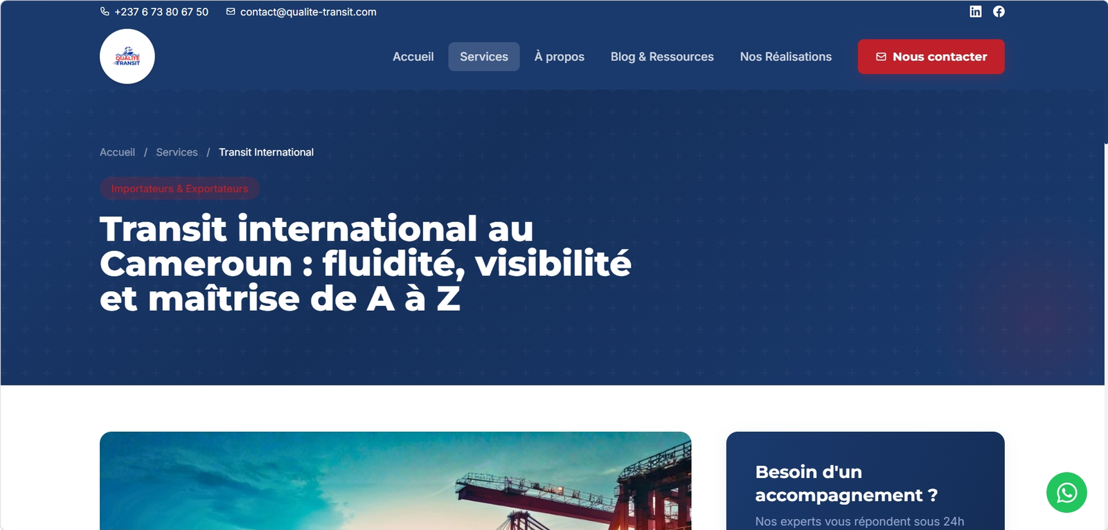 Qualité Transit — Contact & formulaire
